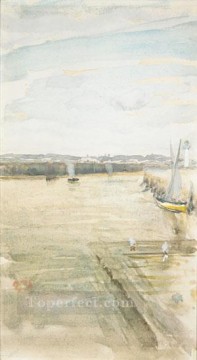  James Oil Painting - James Abbott McNeill Scene On The Mersey James Abbott McNeill Whistler